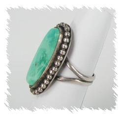 Navajo Sterling Silver Turquoise Ring