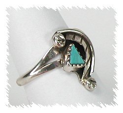 Zuni Sterling Silver Turquoise Ring