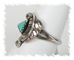 Zuni Sterling Silver Turquoise Ring