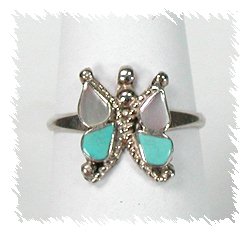 Zuni Sterling Silver Turquoise Ring
