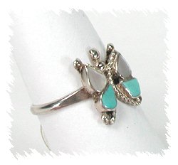 Zuni Sterling Silver Turquoise Ring