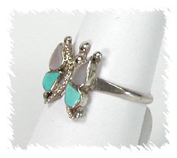 Zuni Sterling Silver Turquoise Ring