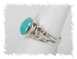 Navajo Sterling Silver Turquoise Ring