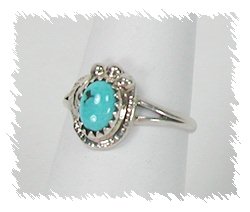 Navajo Sterling Silver Turquoise Ring