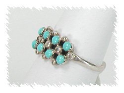 Zuni Sterling Silver Turquoise Ring