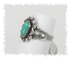 Zuni Sterling Silver Turquoise Ring
