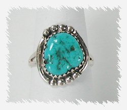 Navajo Sterling Silver Turquoise Ring