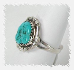 Navajo Sterling Silver Turquoise Ring