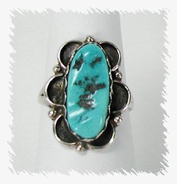 Navajo Sterling Silver Turquoise Ring