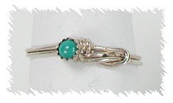 Zuni Sterling Silver Turquoise Knot Ring