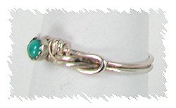 Zuni Sterling Silver Turquoise Knot Ring