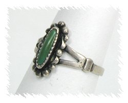 Navajo Sterling Silver Malachite Ring