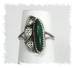 Navajo Sterling Silver Malachite Ring