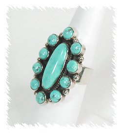 Navajo Sterling Silver Turquoise Ring