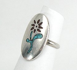 Navajo Sterling Silver Turquoise Ring