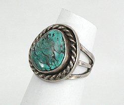 Navajo Sterling Silver Turquoise Ring