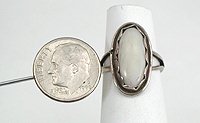 Navajo Sterling Silver Mother-of-Pearl Ring
