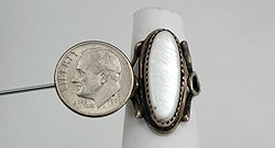 Navajo Sterling Silver Mother of Pearl Ring