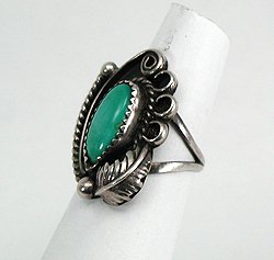 Navajo Sterling Silver Turquoise Ring