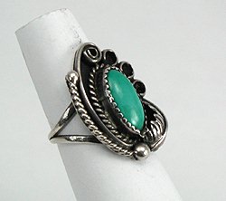 Navajo Sterling Silver Turquoise Ring