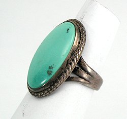 Navajo Sterling Silver Turquoise Ring