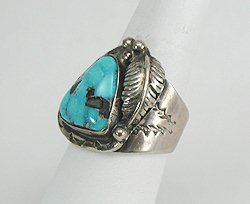 Navajo Sterling Silver Turquoise Ring