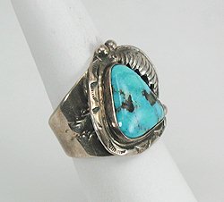 Navajo Sterling Silver Turquoise Ring