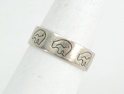 Navajo Sterling Silver Medicine Bear Ring