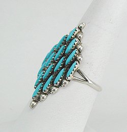 Navajo Sterling Silver Needlepoint Ring