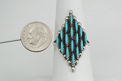 Navajo Sterling Silver Needlepoint Ring