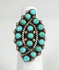 Zuni Sterling Silver  Turquoise ring