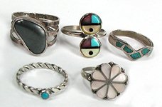 Sterling Silver Navajo Zuni Rings