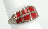 Sterling Silver coral Rings