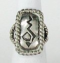 Sterling Silver Coral Navajo Ring