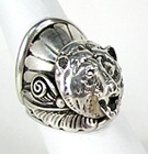 Sterling Silver Navajo Bear Ring