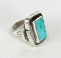 Navajo Sterling Silver Turquoise  ring