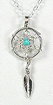 Sterling Silver Native American Dreamcatcher pendant