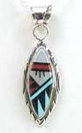 Sterling Silver Native American Inlay pendant