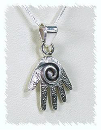 Native American Navajo Sterling Silver  hand Pendant