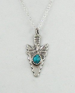 Navajo Sterling Silver Turquoise Pendant