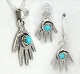 Sterling Silver navajo mystic hand earrings