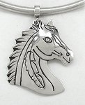 Navajo storyteller Horse Pendant