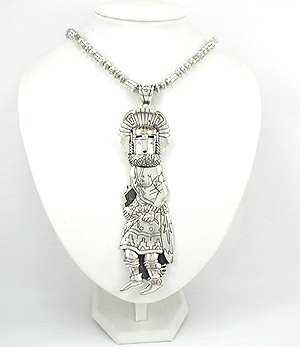Native American Navajo  Sterling Silver Morning Kachina pendant by Tommy Singer