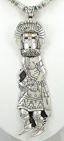 Navajo Sterling Silver Native American Morning Kachina Pendant