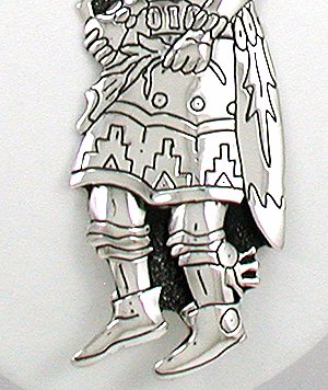 Native American Navajo  Sterling Silver Morning Kachina pendant by Tommy Singer