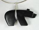 Zuni Turquoise Bear Pendant