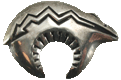 Hand made Native American Indian Jewelry; Navajo Sterling Silver bear claw Pendant