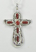 Sterling Silver Native American Navajo cross pendant