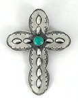 Sterling Silver Native American Navajo cross pendant