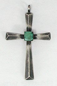 Sterling Silver Native American Navajo cross pendant